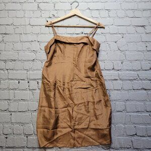 Hoss Intropia Silk Makeup Tan‎ Sleeveless Mini Dress Size 42